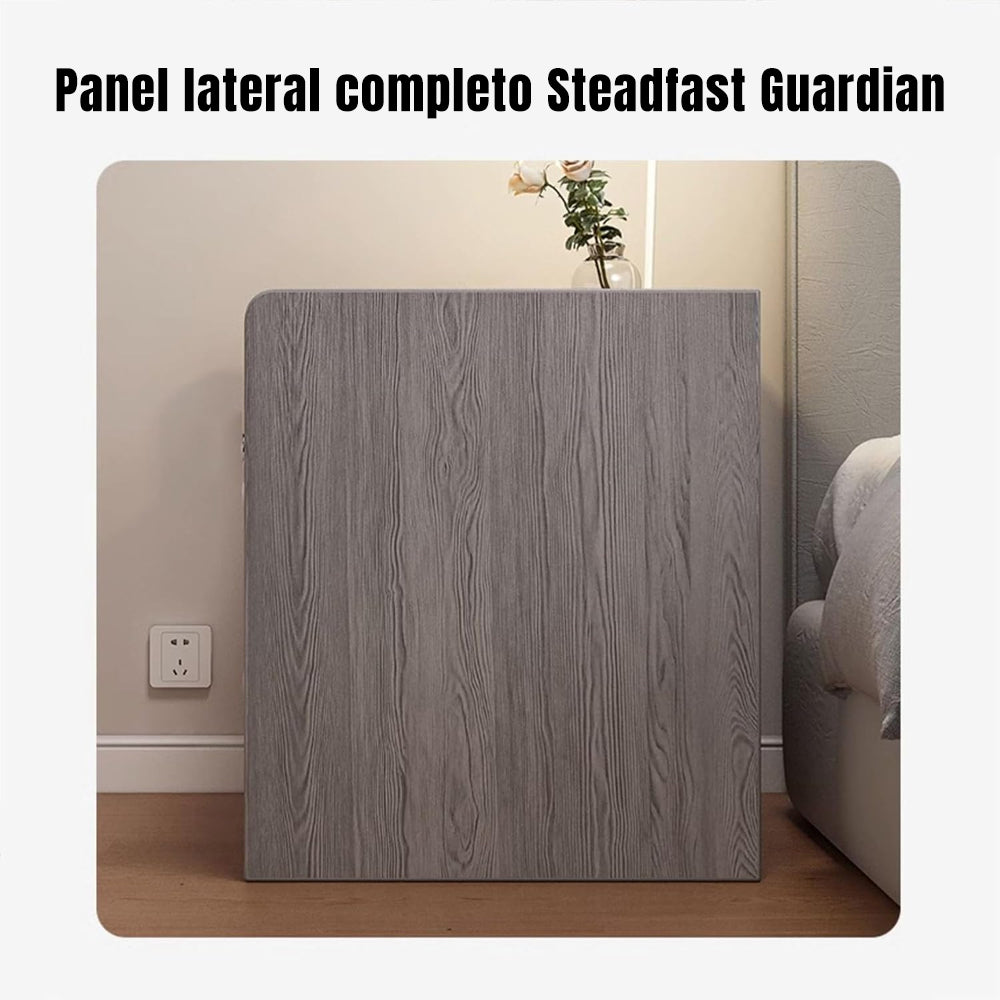 Mesita de noche de madera con 2 cajones cerradura 36cm