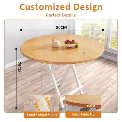 Mesa escritorio de madera (80cm*80cm) (Natural)