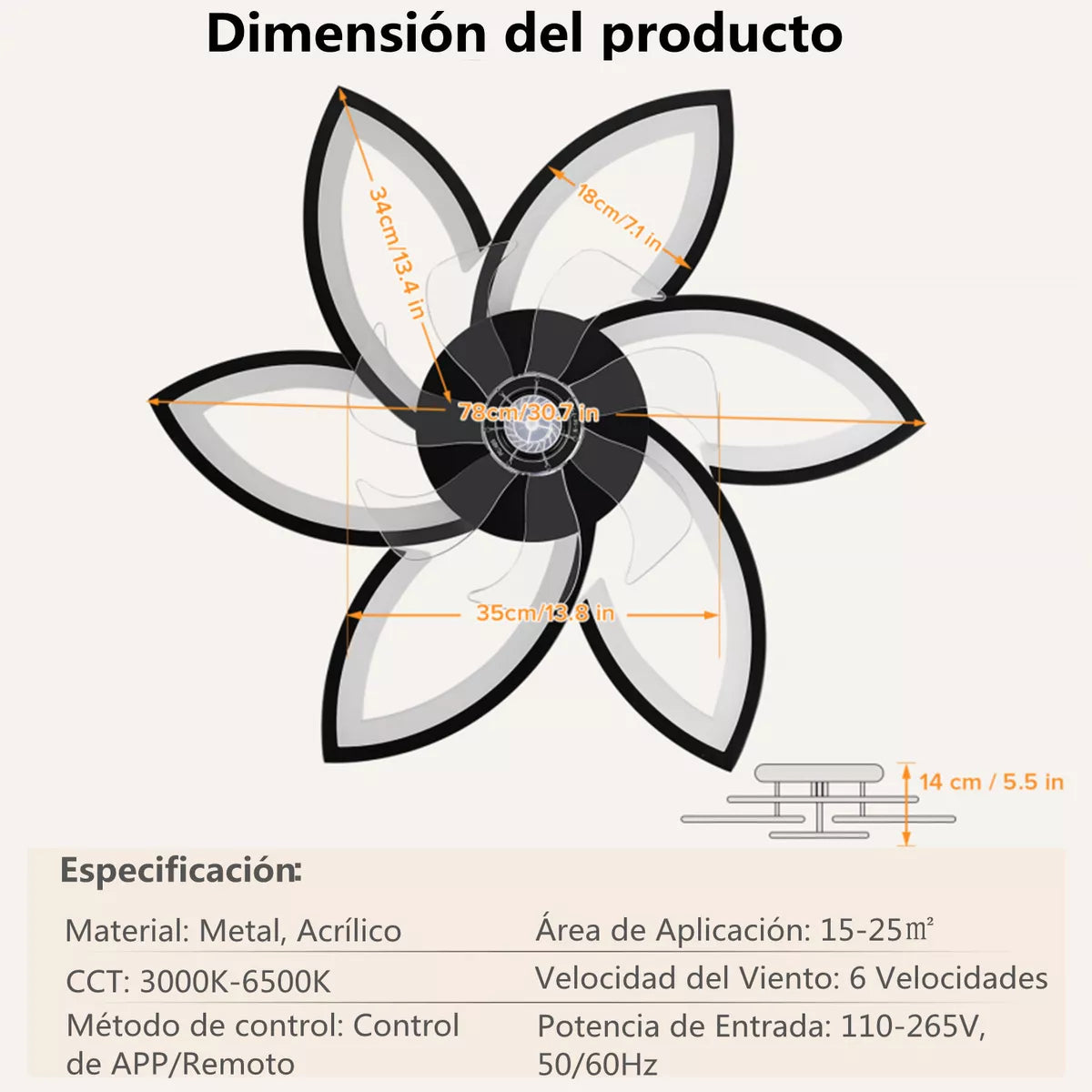 Wifi Lamparas De Lámpara Ventilador Techo Luz Abanico Modernos