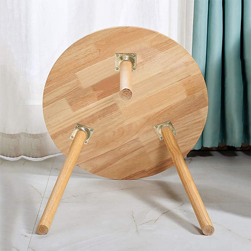 60CM Mesa auxiliar para sofá de sala de estar (Amarillo/Natural)