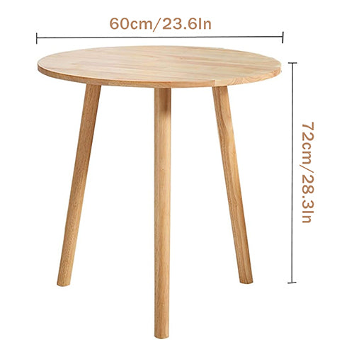 60CM Mesa auxiliar para sofá de sala de estar (Amarillo/Natural)