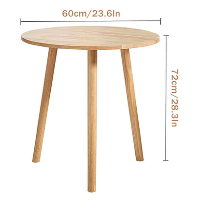 60CM Mesa auxiliar para sofá de sala de estar (Amarillo/Natural)